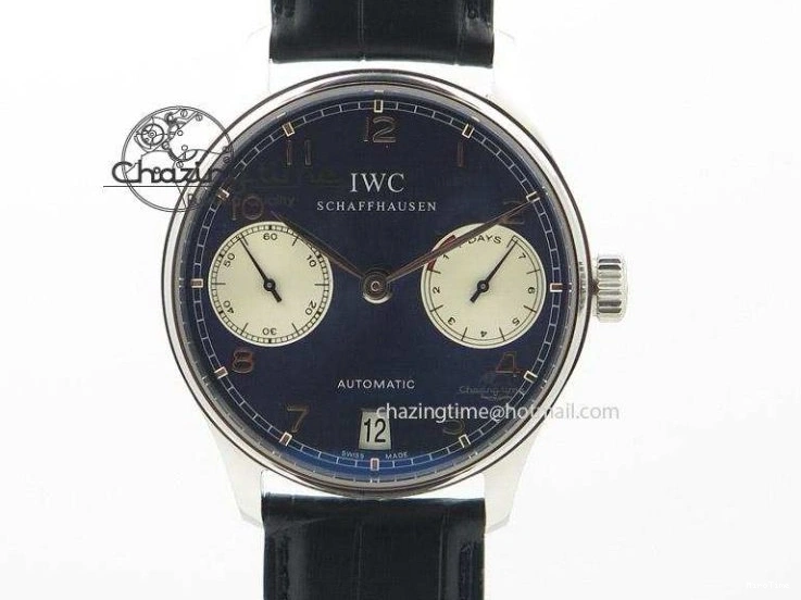 MIROTIME 0416 Breathable Portuguese Real PR IW500127 ZF 1:1 Best Edition Gray Red Dial On Black Leather Strap A 7332